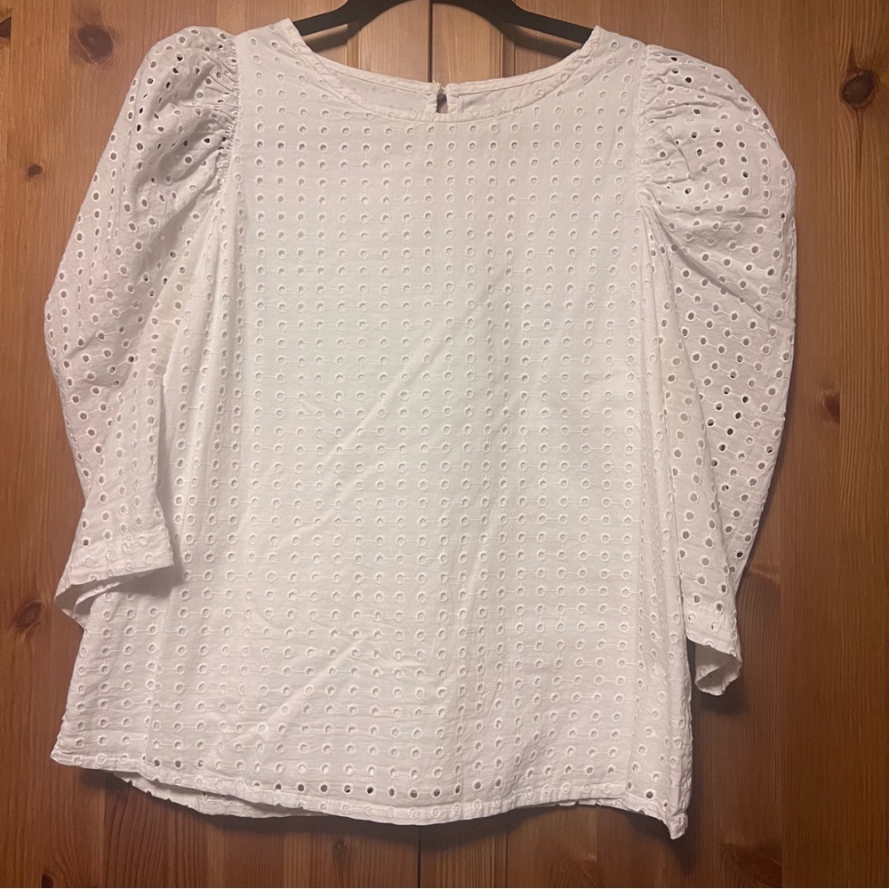 A New Day 100% cotton Blouse with 3/4 Sleeves